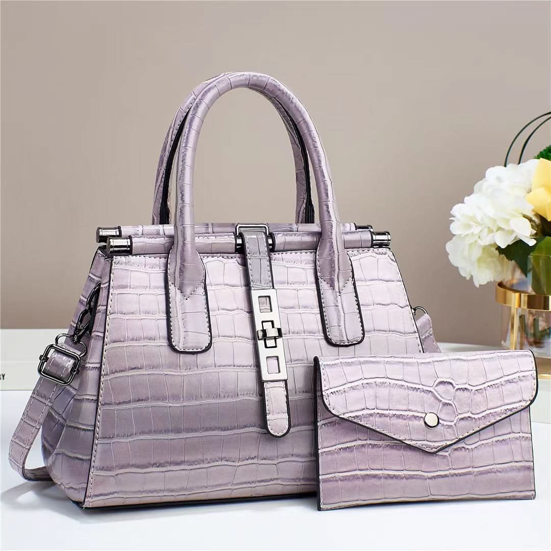The Cannes Croc Handbag Set