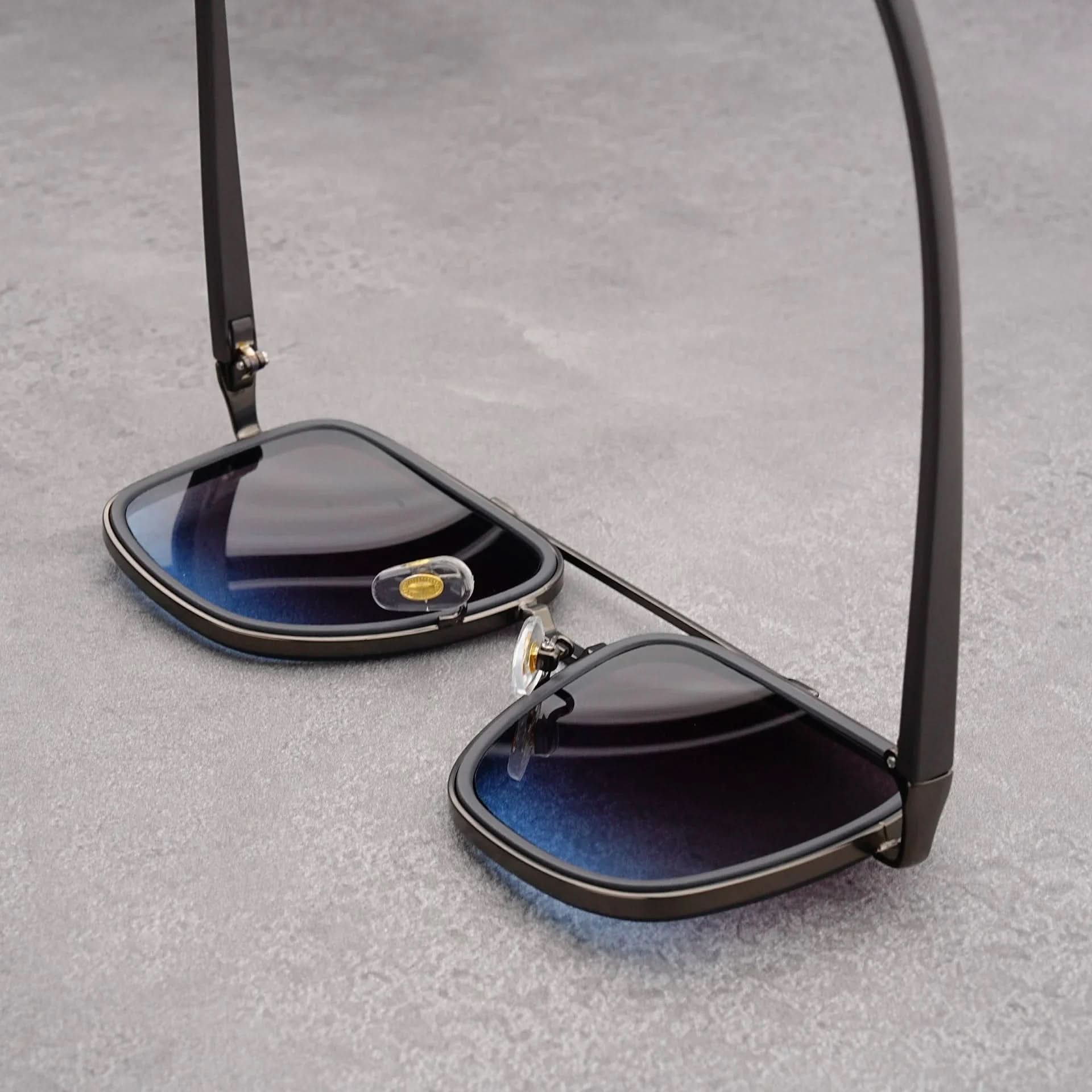 Rift Noir X™ | Square Metal-Acetate Sunglasses | UV380