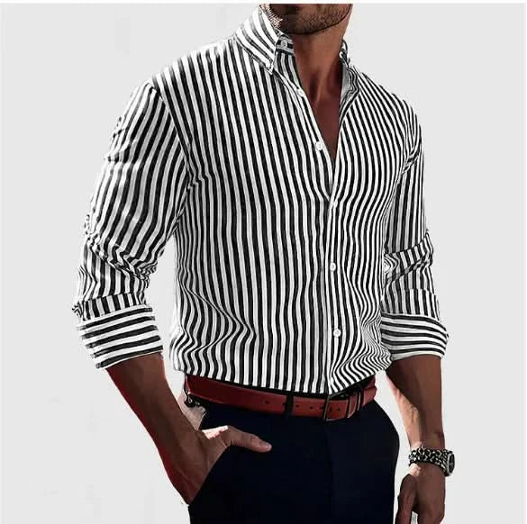 Ronan | Camisa clásica de botones a rayas