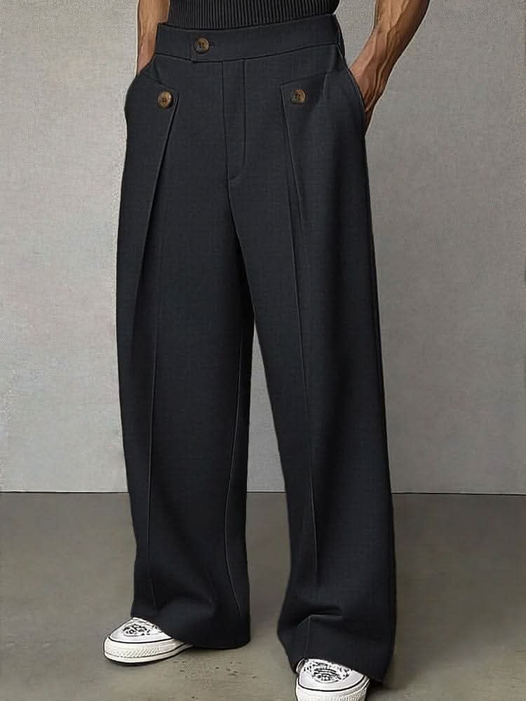 Daniel | Relaxed Wide-Leg Tailored Trousers