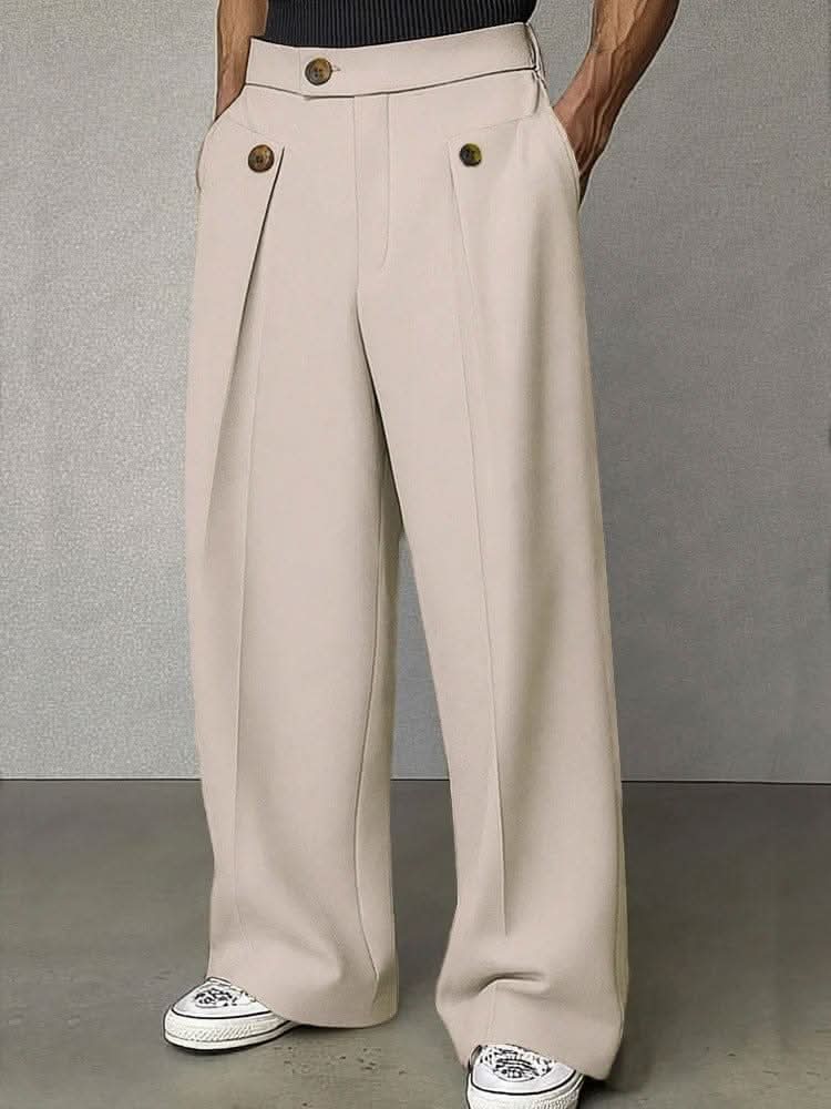 Daniel | Relaxed Wide-Leg Tailored Trousers