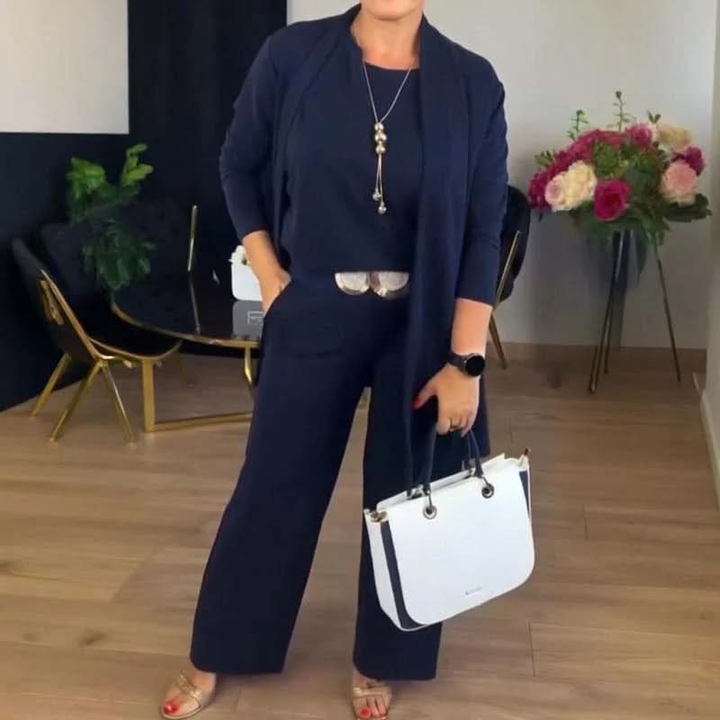 Gabriela | Conjunto de cárdigan de tres piezas elegante
