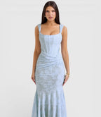 Mozision™ | Backless Floral Maxi Dress