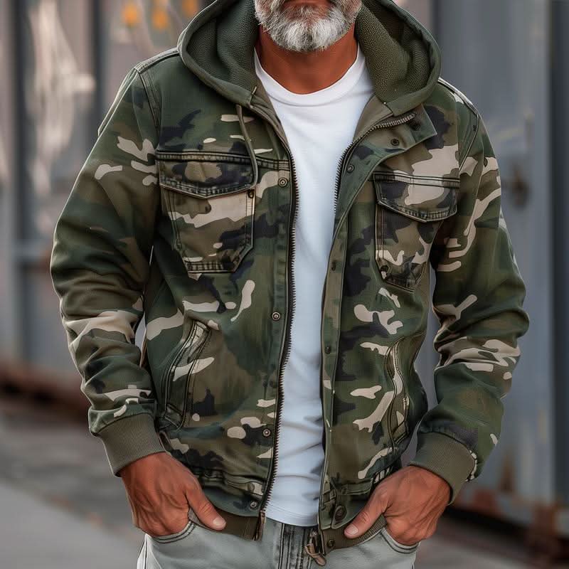 Beckett | Veste utilitaire à capuche camouflage robuste