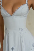 Tatiana™ | Blue Broderie Anglaise Midi Sundress