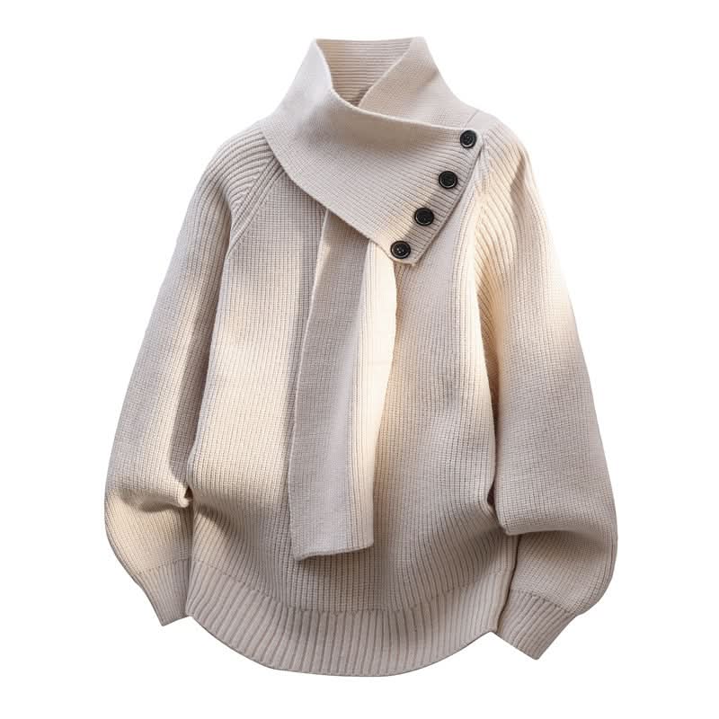 Lydia | Suéter de punto elegante con cuello de pañuelo