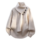 Lydia | Suéter de punto elegante con cuello de pañuelo