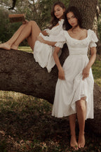 Bella™ | White Broderie Anglaise Midi Dress