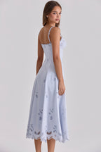 Tatiana™ | Blue Broderie Anglaise Midi Sundress