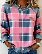 Riley | Sudadera de cuello redondo Patchwork