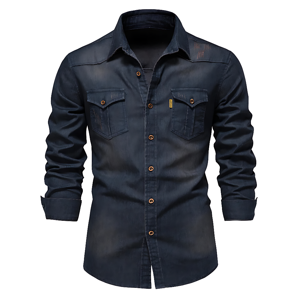 Richard | Camisa clásica de denim de manga larga