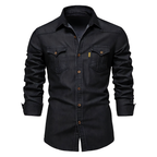 Richard | Camisa clásica de denim de manga larga
