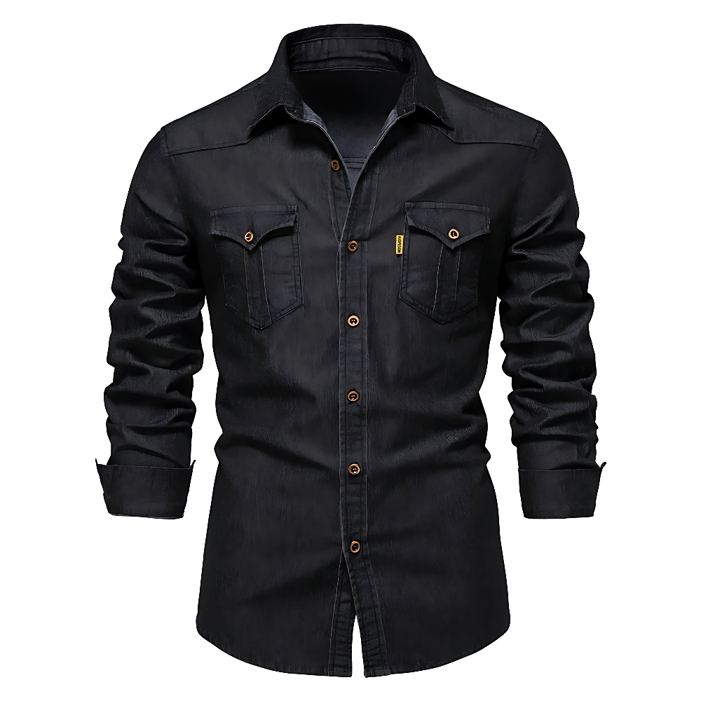 Richard | Camisa clásica de denim de manga larga