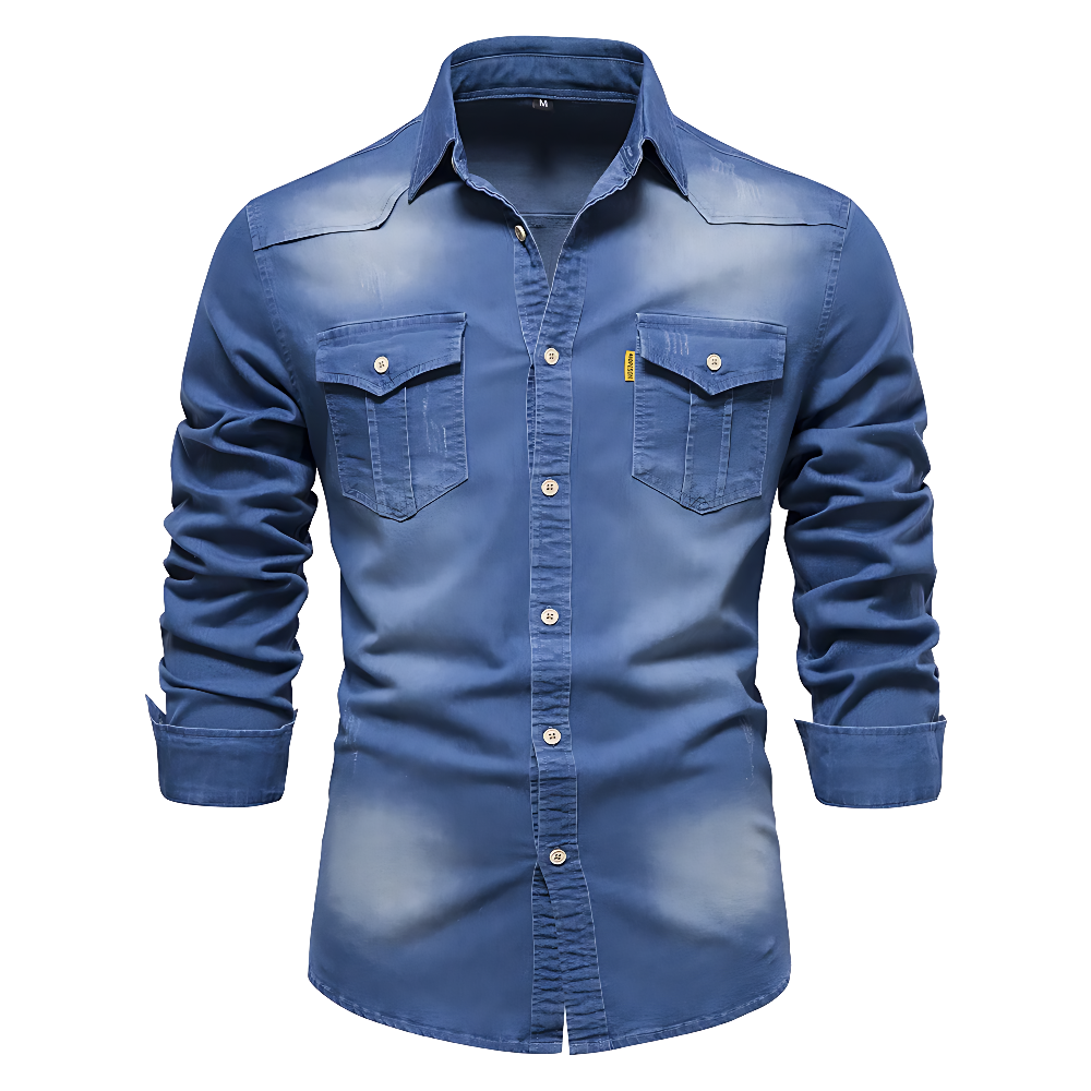 Richard | Camisa clásica de denim de manga larga