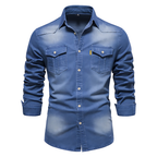 Richard | Camisa clásica de denim de manga larga