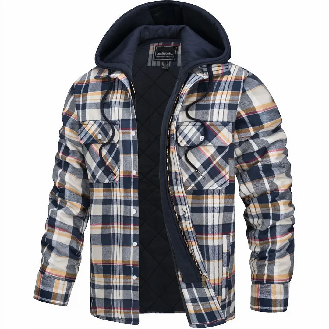 Hudson | Manteau en laine mélangée à carreaux Heritage