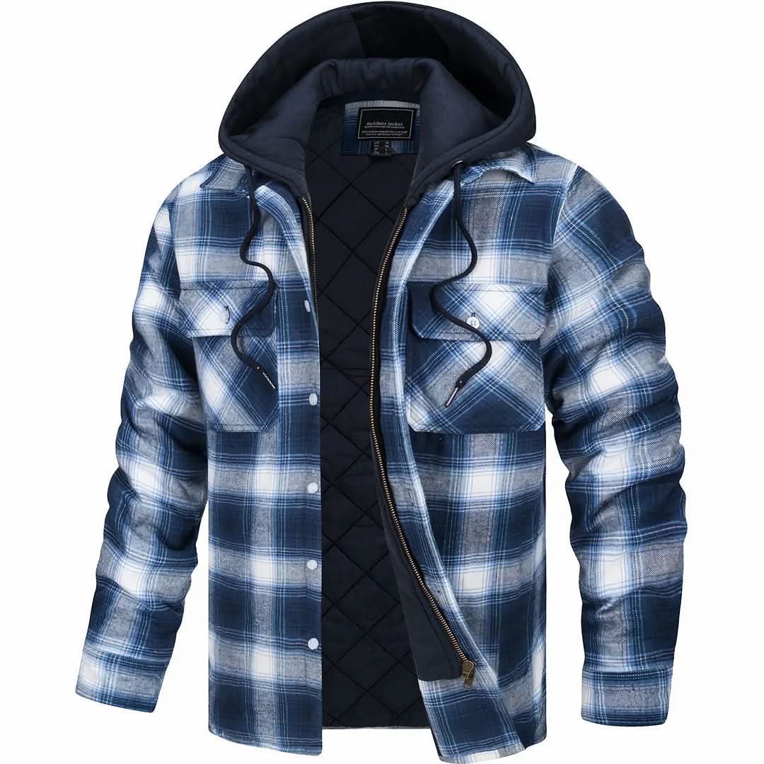 Hudson | Manteau en laine mélangée à carreaux Heritage